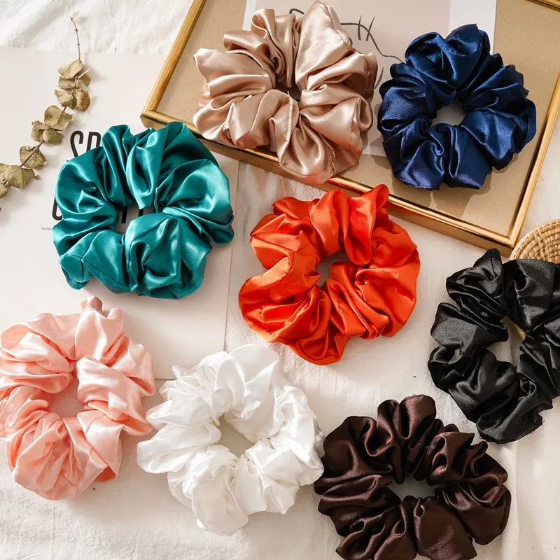 Silk Scrunchies pack of 5